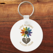 Porte-clés L'amour fleurit dans chaque couleur (Recto)