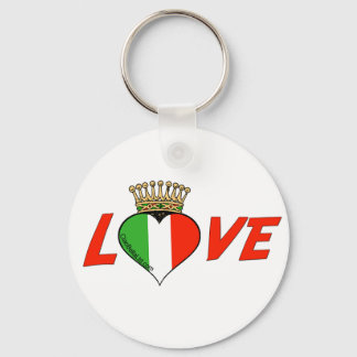 Porte-clés L'amour italien couronné
