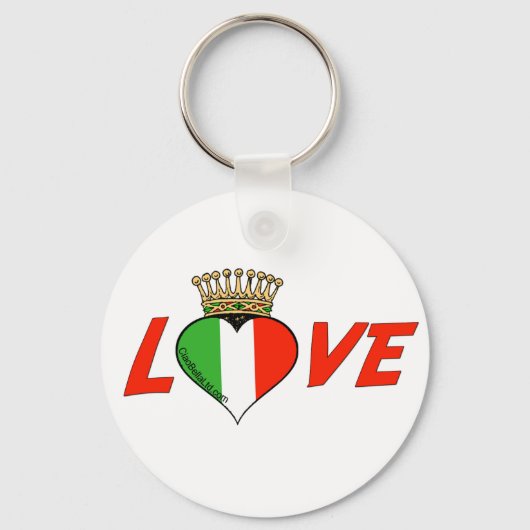 Porte-clés L'amour italien couronné (Recto)