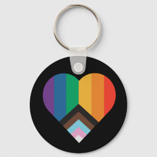 Porte-clés L'amour LGBT+pride. drapeau arc-en-ciel