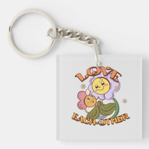 Porte-clés L'Amour L'Un L'Autre Design floral lunaire