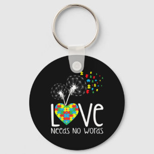 Porte-clés L'amour n'a pas besoin de mots Sensibilisation sur