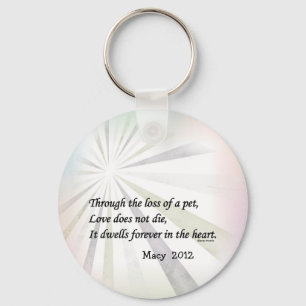 Porte-clés L'amour ne meurt pas porte - clé mémorial animal