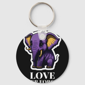 Porte-clés L'amour n'oublie jamais l'éléphant pour les filles