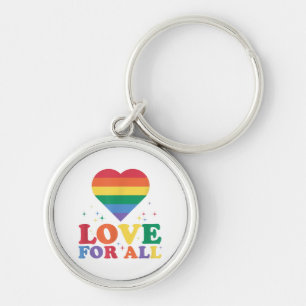 Porte-clés L'amour pour tous LGBTQ Rainbow Pride gay lesbienn