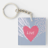 Porte-clés L'amour sur un coeur (Devant)