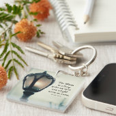 Porte-clés Lampe à mes pieds, Lumière à mon chemin Bible Vers (Devant Droit)