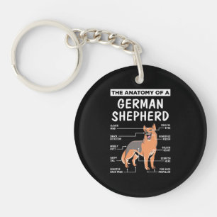 Porte-clés L'Anatomie D'Un Berger Allemand