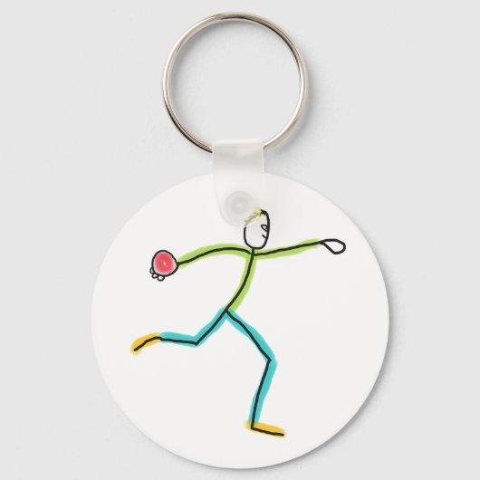 Porte-clés Lanceur de disque Stickman (Recto)