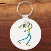 Porte-clés Lanceur de poids Stickman (Verso)