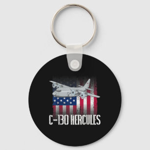 Porte-clés L'ancien combattant salé C-130 Hercules Drapeau am