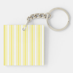 Porte-clés Landes de bonbons jaune et blanc citron