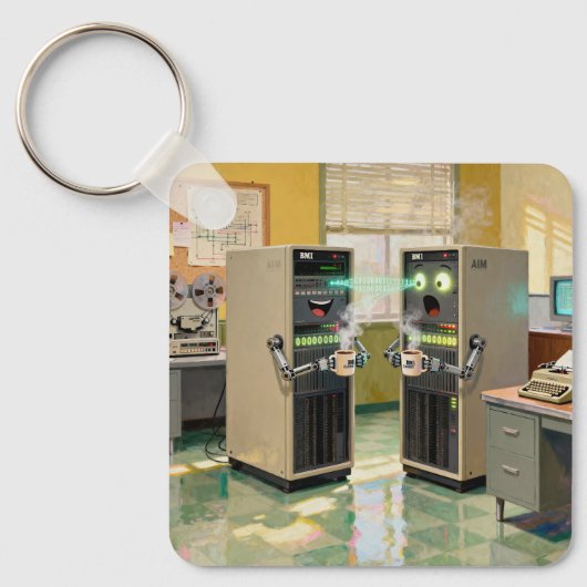 Porte-clés « Langage Machine » - Technologie humoristique (Recto)