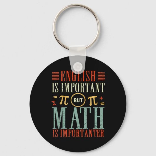 Porte-clés L'Anglais Est Important Mais Les Maths Sont Import (Recto)