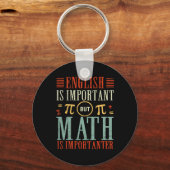 Porte-clés L'Anglais Est Important Mais Les Maths Sont Import (Recto)
