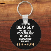 Porte-clés Langue des signes à la main ASL Savoir de la main (Recto)