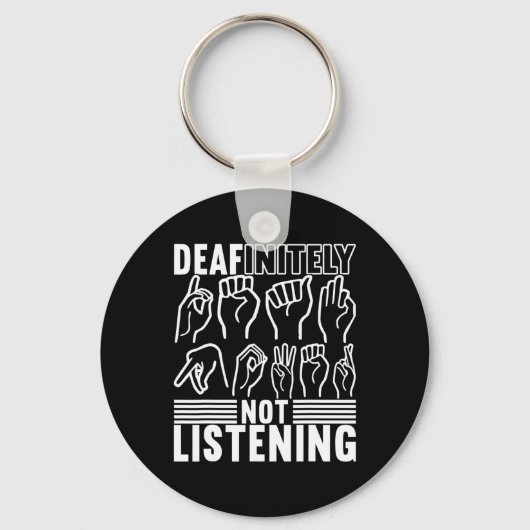 Porte-clés Langue des signes américaine Sensibilisation des s (Recto)