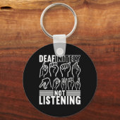 Porte-clés Langue des signes américaine Sensibilisation des s (Recto)