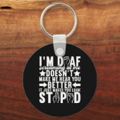 Porte-clés Langue des signes américaine Sensibilisation des s (Recto)