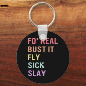 Porte-clés Langue Des Signes Pour Vraiment Bust It ASL Slang (Recto)