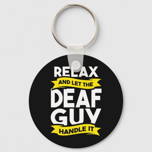 Porte-clés Langue des signes Sensibilisation des sourds Perte (Recto)