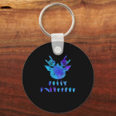 Porte-clés Langue des signes Sourds Reindeds de Noël Sourds A (Recto)