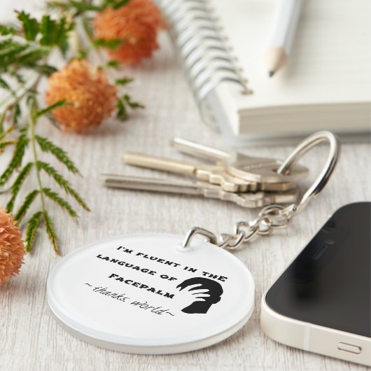 Porte-clés Langue du Facepalm (Devant droit)
