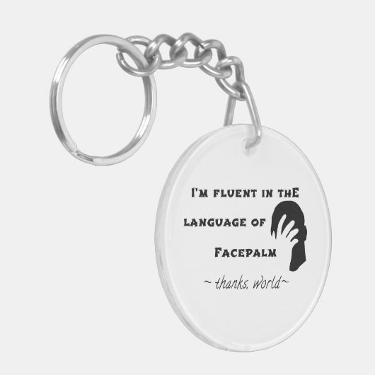 Porte-clés Langue du Facepalm (Devant gauche)