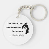 Porte-clés Langue du Facepalm (Dos)