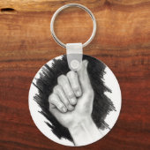 PORTE-CLÉS LANGUE DU SIGNE AMÉRICAIN : LETTRE A (Recto)