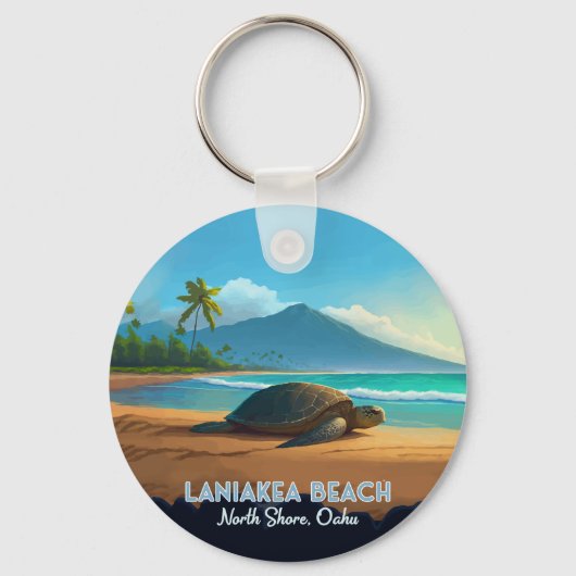 Porte-clés Laniakea Beach Haleiwa Oahu Hawaii Turtle (Recto)