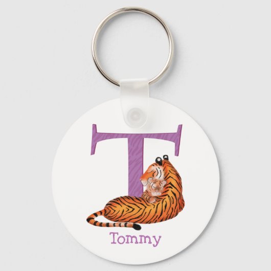 Porte-clés L'animal ABC T est destiné à l'anneau à clé tigre (Recto)