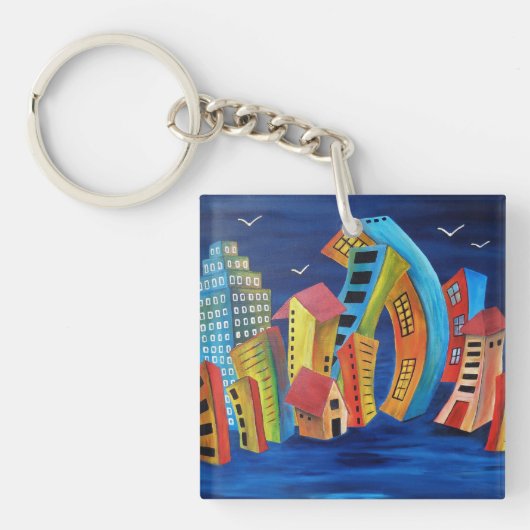 Porte-clés L'anneau clé flottant de la ville (Devant)