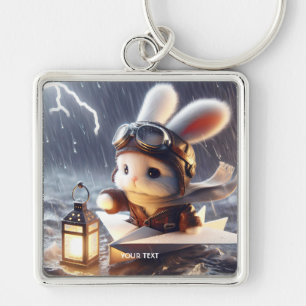Porte-clés Lanterne à lapin mignon Imaginaire