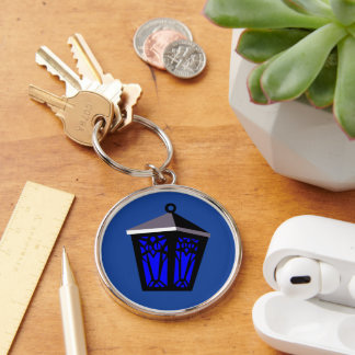 Porte-clés Lanterne Hibou Bleu Foncé