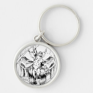 Porte-clés Lanterne verte avec flux de lumière