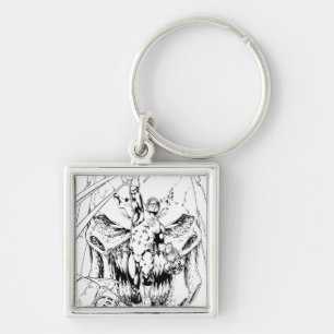 Porte-clés Lanterne verte avec le courant de la lumière