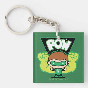 Porte-clés Lanterne verte Chibi Formant Des Poings Géants