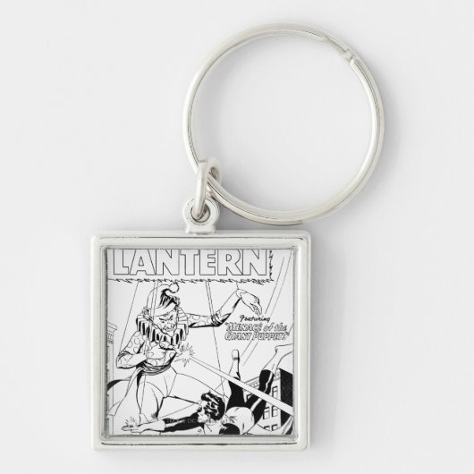 Porte-clés Lanterne verte contre clown, noir et blanc (Devant)