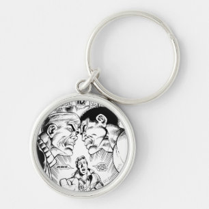 Porte-clés Lanterne verte contre la lanterne verte, noire et