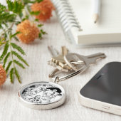 Porte-clés Lanterne verte contre Lanterne verte, noir et blan (Côté)