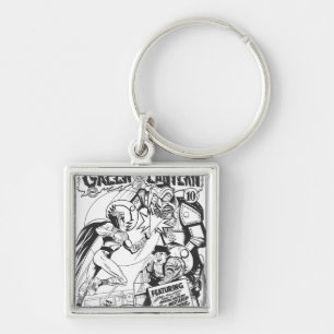 Porte-clés Lanterne verte contre le magicien des puces, noir