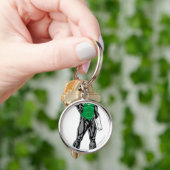Porte-clés Lanterne Verte - Entièrement Rendu, Debout (main)