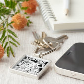 Porte-clés Lanterne verte vs Sinestro, noir et blanc (Côté)