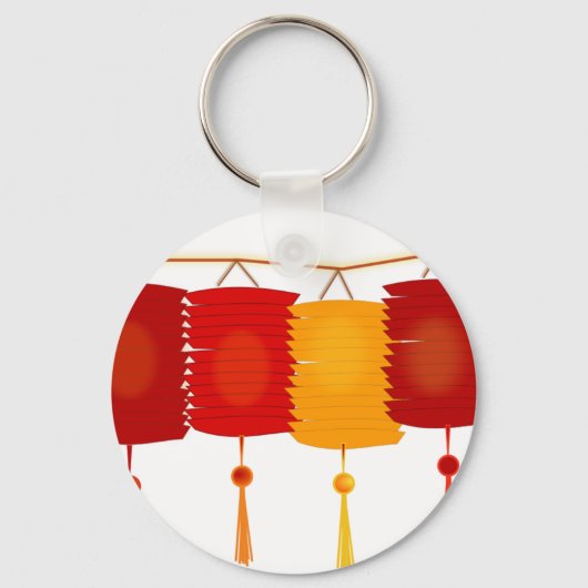 Porte-clés Lanternes chinoises en papier (Recto)