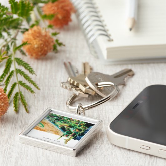 Porte-clés Lanternes vertes volant dans l'espace (Côté)