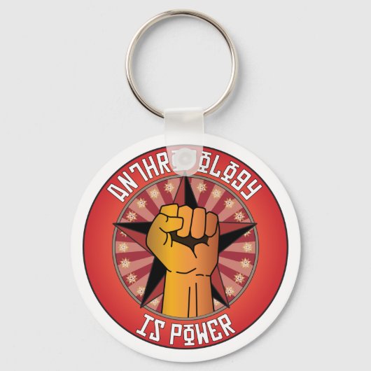 Porte-clés L'anthropologie est le pouvoir (Recto)