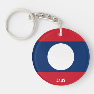 Porte-clés Laos Drapeau Charme Patriotique