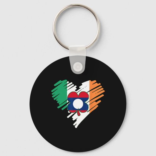 Porte-clés Laos Fier Pride drapeau laotien Saint-Patrick Sham (Recto)