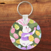 Porte-clés lapin avec oeufs de pâques (Verso)
